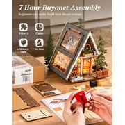 Rolife DIY Miniature House Kits, Tiny House Wooden Model Building Set for Adults, Birthday/Halloween for Parents Friends Gift (A-Frame Cabin)