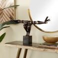thumbnail image 2 of 31" x 18" Black Aluminum Metal Diver Sculpture, by DecMode, 2 of 8