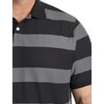 thumbnail image 2 of Striped Polo Shirt Black Grey 2XLT, 2 of 6