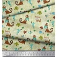 thumbnail image 3 of Soimoi Poly Georgette Fabric Floral,Rat & Cat Cartoon Print Sewing Fabric Yard 52 Inch Wide, 3 of 3