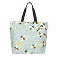 thumbnail image 1 of Fotbe Bees Bolsa Tote Estética de Lona con Estampado para Mujer - Bolsa Reutilizable de Hombro Casual para Vacaciones, Compras, Trabajo y Gimnasio, 1 of 8