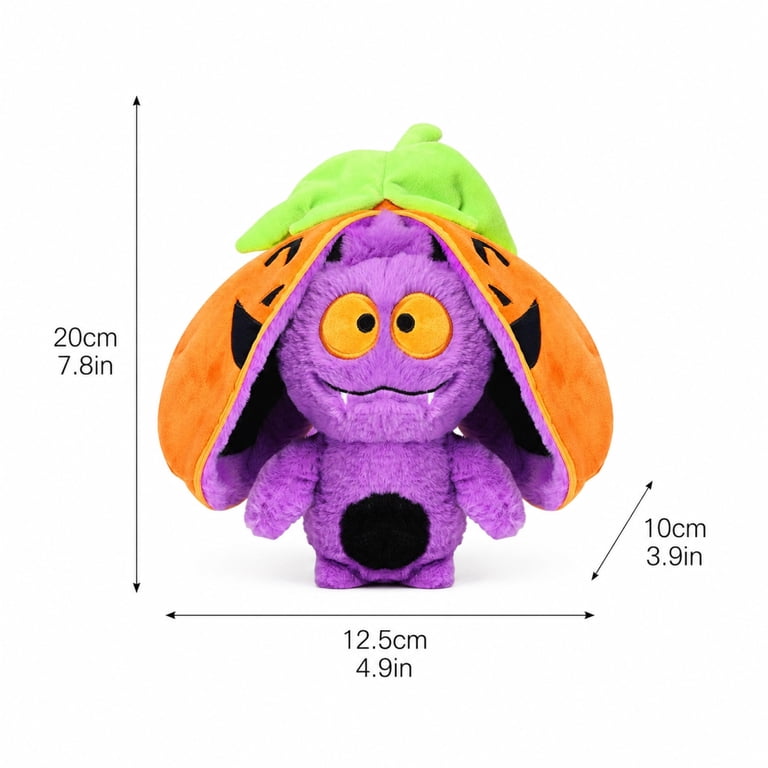 Soft Halloween Toys, Decorative Pumpkin Plush, Pumpkin Zipper