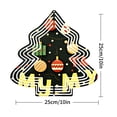 thumbnail image 2 of Stylish Metal Hanging Christmas Tree Wind Spinner - Modern Design with Red & Gold Ornaments Perfect for Yard & Garden Decor, 2 of 7