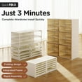 thumbnail image 2 of Portable Shoe Rack Organizer, Stackable Sneaker Organizer Cabinet with Magnetic Door, Folding Design, Clear Plastic Storage Container, 10 Tier 20 Pairs (Clear) - S2-S20-D10(C), 2 of 4