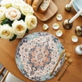 thumbnail image 2 of Orange Blue Round Placemats Set of 6 for Dinning Tables,Heat-proof Braided Table Mats 13 Inch,Boho Geometric Middle Century Abstract Western Washable Place Mat for Kitchen Restaurant Party Table, 2 of 9