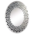 thumbnail image 2 of Designart "Fragmented Grey Geode Art III" Spiritual Stone Polka Dot Round Wall Mirror - Spiritual Oval Printed Decorative Mirror - Multiple Color Options, 2 of 5
