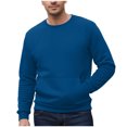 thumbnail image 6 of Atogsazn Men's Sherpa Lined Sweatshirts Fleece Pullover Long Sleeve Basic Sweatshirt Warm Crewneck Winter Clothes Tops 03-Blue XXL Fashion, 6 of 9