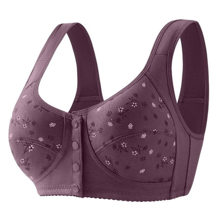 Women Full Cup Print Sports Bra with Padding Thin Underwear Plus Size Woman Bra Front Button Wireless Sports Maternity Strapless Bra Lace Bra Cover Large Size Bras 40/90