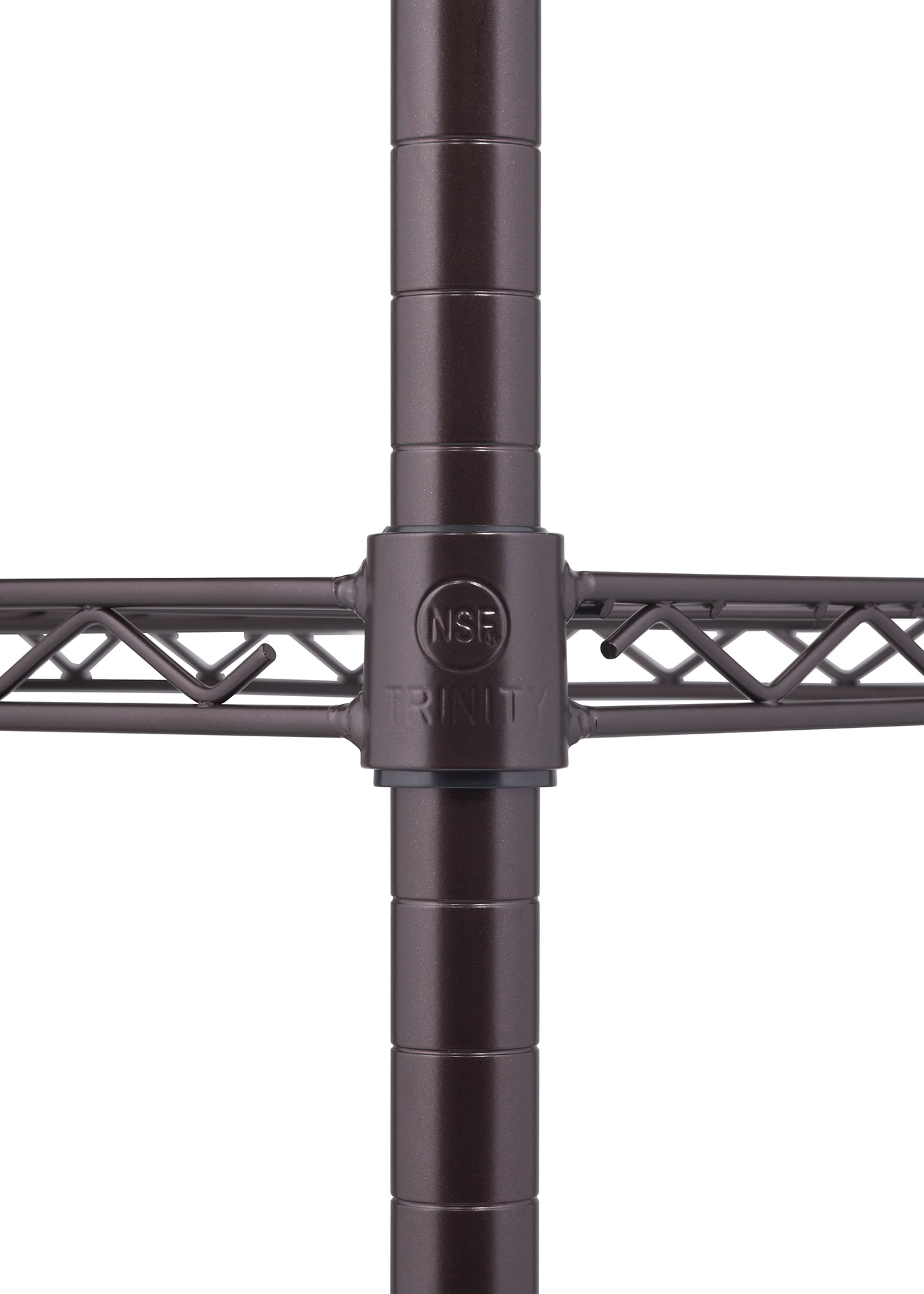 TRINITY 4-Tier 36x14x54 Commercial Wire Shelving w/ Liners, NSF - Dark Bronze
