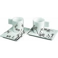 thumbnail image 2 of Deagourmet ORIGINI TRADIZIONI 8pc White Porcelain Espresso Cup & Saucer Set, 2 of 3