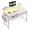 White, variant on BoldGear Gaming Desk with LED Lights & 2 Fabric Drawers, 39.4Inch Home Office Computer Desk with Side Pocket & Ergonomic Monitor Stand, Small Space Study Writing Table with Anti-Tip Design,Black