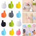 thumbnail image 2 of Ganchos de silicona autoadhesivos para colgar en la pared, organizador multifuncional de cables, Clip para llaves, colgador de pared, ganchos de almacenamiento, 4/10 piezas, 2 of 5