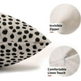 thumbnail image 3 of Polka Dot Throw Pillow Covers 12x20 Set of 2 Black Cream Throw Pillows Boho Design Brush Strokes Decorative Outdoor Pillowcase Square Cushion Cover Linen Pillow Case for Home Sofa Couch Bed, 3 of 6