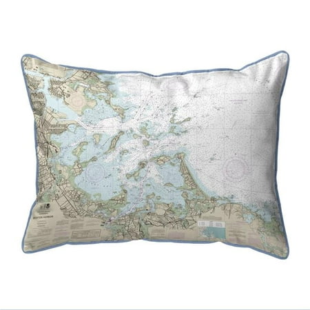 Betsy Drake ZP13270BH 20 x 24 in. Boston Harbor, MA Nautical Map Extra Large Zippered Indoor & Outdoor