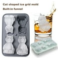 thumbnail image 5 of TNOBHG Cat-shaped Ice Molds Silicone Cat-shaped Ice Cube Tray for Cocktail Whiskey Reusable Eco-friendly Bpa-free Ice Molds Slow-melting Ice Cubes Kitty, 5 of 8