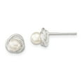 thumbnail image 1 of 925 Sterling Silver Polished Freshwater Cultured Pearl Post Earrings; for Adults and Teens; for Women and Men, 1 of 1