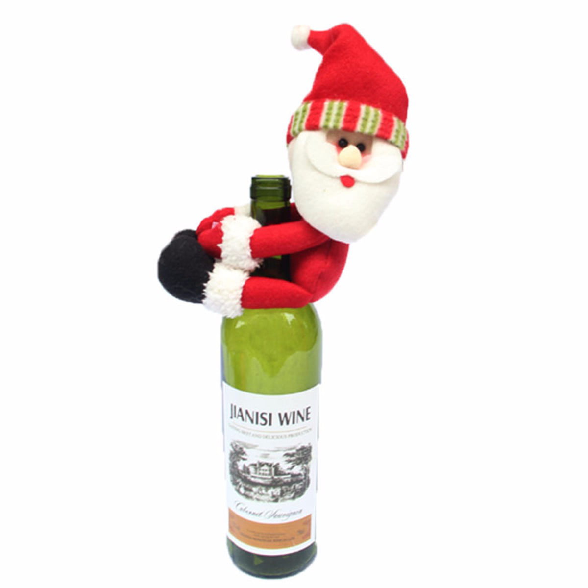 Christmas Santa Snowman Elf Wine Bottle Cover Table Party Decor Xmas Ornaments # 
