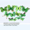 thumbnail image 2 of 24 PCS Butterfly Room Decor, Home Wall Decor Fridge Magnets, 3D Butterflies Stickers for Party Decorations, Green, 2 of 7
