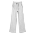 thumbnail image 4 of Women's Workout Sweatpants Wide Leg Relaxed Fit Straight Leg with Pockets Athletic Lounge Pants, 4 of 8