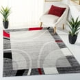 thumbnail image 2 of SAFAVIEH Skyler Kodey Bordered Area Rug, Grey/Red, 4'5" x 6'5", 2 of 8