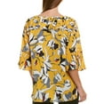 thumbnail image 2 of French Connection Womens Aventine Peasant Blouse, Yellow, X-Small, 2 of 2