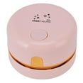 thumbnail image 3 of Desktop Vacuum Cleaner, Automatic Mini Dust Sweeper 10000 RPM Rotation With Vacuum Extension Tube For Home Pink, 3 of 8