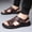 Brown, variant on WIZUTIZ Premium Comfort Faux Leather Flip-back Convertible Outdoor Sandals Sildes Summer Slippers for Men Indoor Footwear