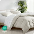 thumbnail image 5 of Bare Home Luxury Duvet Cover and Sham Set - Premium 1800 Collection - Ultra-Soft - Oversized Queen, Modern Plaid - Stone/White, 3-Pieces, 5 of 7