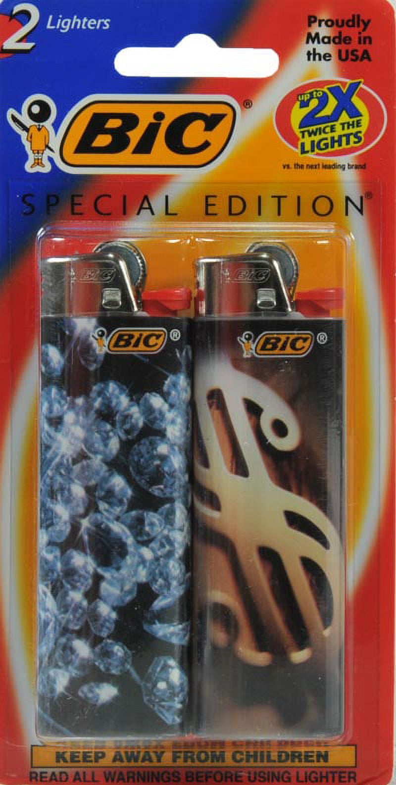 BiC Hip Nation Lighters, 2 count