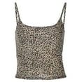 thumbnail image 6 of Hpapadks Womens Tank Tops Leopard Print Navel Crop Top Base Sling Strapless Vest Camisole Tops for Women Brown S, 6 of 6