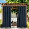 thumbnail image 5 of NICETOWN Outdoor Privacy Curtains for Patio Waterproof Thermal Blackout Solid Grommet Drapes, W52 x L72, Set of 2, Navy Blue, 5 of 7