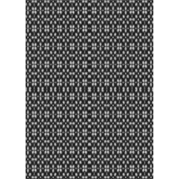 Ahgly Company Indoor Rectangle Patterned Charcoal Black Area Rugs, 8' x 12'