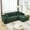 Green + Foam+Spring + 2 Seat + Fiber Foam and Polyester Fiber Pad, variant on SEENYOO 108.7" Lounge Sofa, Green Sofa Bed for Living Room, Modular L-Shape Cloud Couch with Memory Foam & Oversized Chaise, 3-Seat Sectional