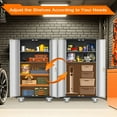 thumbnail image 6 of Ataucjin Metal Garage Storage Cabinet 72" H with Wheels, Tool Cabinet with Lock and 4 Adjustable Shelves and Lockable Rolling,Black Lockable Garage Cabinet for Home,Garage,Office, 6 of 8