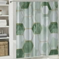 thumbnail image 6 of PRATYUS Sage Green Modern Shower Curtain for Bathroom, Geometric Art Decor Waterproof Bath Curtain, Abstract Fabric Shower Curtain Sets for Home Decor 36x72, 6 of 7