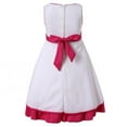 thumbnail image 2 of Little Girls Fuchsia White Floral Embellished Occasion Dress 9/10, 2 of 2