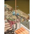 thumbnail image 3 of Square Outdoor Tablecloth with Umbrella Hole Retro Eiffel Tower Table Cloth Waterproof Patio Table Cover Watercolor Flower Blossom Butterfly Brown Zipper Tablecloths for Picnic Camping 60x60 Inch, 3 of 8