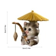 thumbnail image 3 of YOHAVEN Desktop Animal Fishing Resin Ornament Cute Cartoon Figurine Novelty Office Table Shelf Home Decoration Holiday Xmas Seasonal Present, 3 of 6