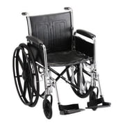 Nova Steel Wheelchair with Fixed Arms and Footrests : Elevating Leg Rests