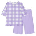 thumbnail image 3 of ZACPNCV Girls Short Sleeve T Shirt with Biker Shorts Set 2 Piece Summer Outfits Purple 5-6 Years, 3 of 8