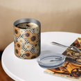 thumbnail image 3 of 12oz Coffee Tumblers Geometric Flower Pattern Stainless Steel Vacuum Insulated Travel Tumbler Coffee Cups Mug with Lid and Straw with Cleaning Brush for Cold & Hot Drinks, 3 of 5
