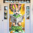 thumbnail image 3 of Easter Decorations for Home, Easter Door Curtain Cute Bunny Easter Eggs Holiday Scene Setting Porch Patio Decoration Door Cover, 3 of 6