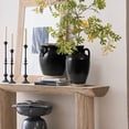 thumbnail image 3 of LuxenHome 2-Piece Black Jug Terracotta Vase with Two Handles Set, 3 of 7