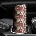 thumbnail image 3 of 20oz Red Christmas Collage Pattern Skinny Tumblers Stainless Steel Tumbler with Lid and Straw,Vacuum Insulated Double Wall Travel Tumbler Cups with Cleaning Brush for Coffee,Tea, 3 of 6