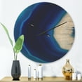 thumbnail image 2 of Designart 'Blue and White Agate Crystal II' Modern Wood Wall Clock, 2 of 5