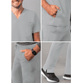 thumbnail image 4 of Adar Addition Go-Everyday Scrub Set For Men - Stylish Scrub Top & Cargo Scrub Pants, 4 of 7