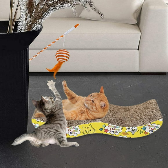 Rascador para gatos Salvador cama de cartón en forma de W