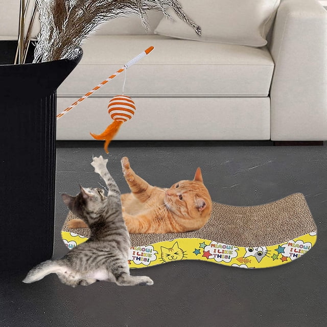 Rascador para gatos Salvador cama de cartón en forma de W