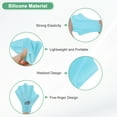 thumbnail image 2 of Uxcell 2 Pair Silicone Swimming Gloves Webbed Finger Frog Type Medium Gloves Blue, 2 of 7