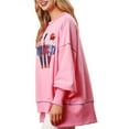 thumbnail image 2 of Sudadera con Lentejuelas de Cascanueces para Mujer, Sudadera Holgada Navideña de Larga con Cuello Redondo Rosa L, 2 of 6